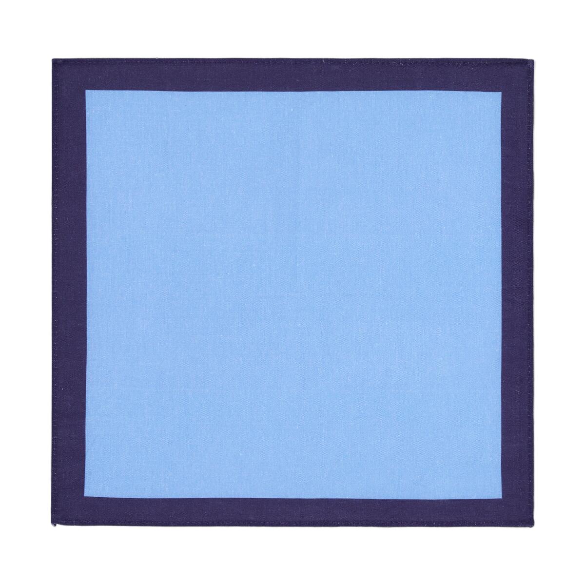 Pochette de costume en lin Bleu et bleu marine 1