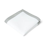 Pochette de costume en lin Blanc et gris 2