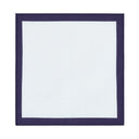 Pochette de costume en lin Blanc et marine 1