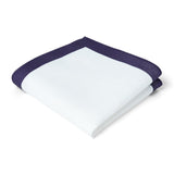 Pochette de costume en lin Blanc et marine 2