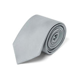 Cravate twill en soie Gris clair 2 / 7.5 cm 1