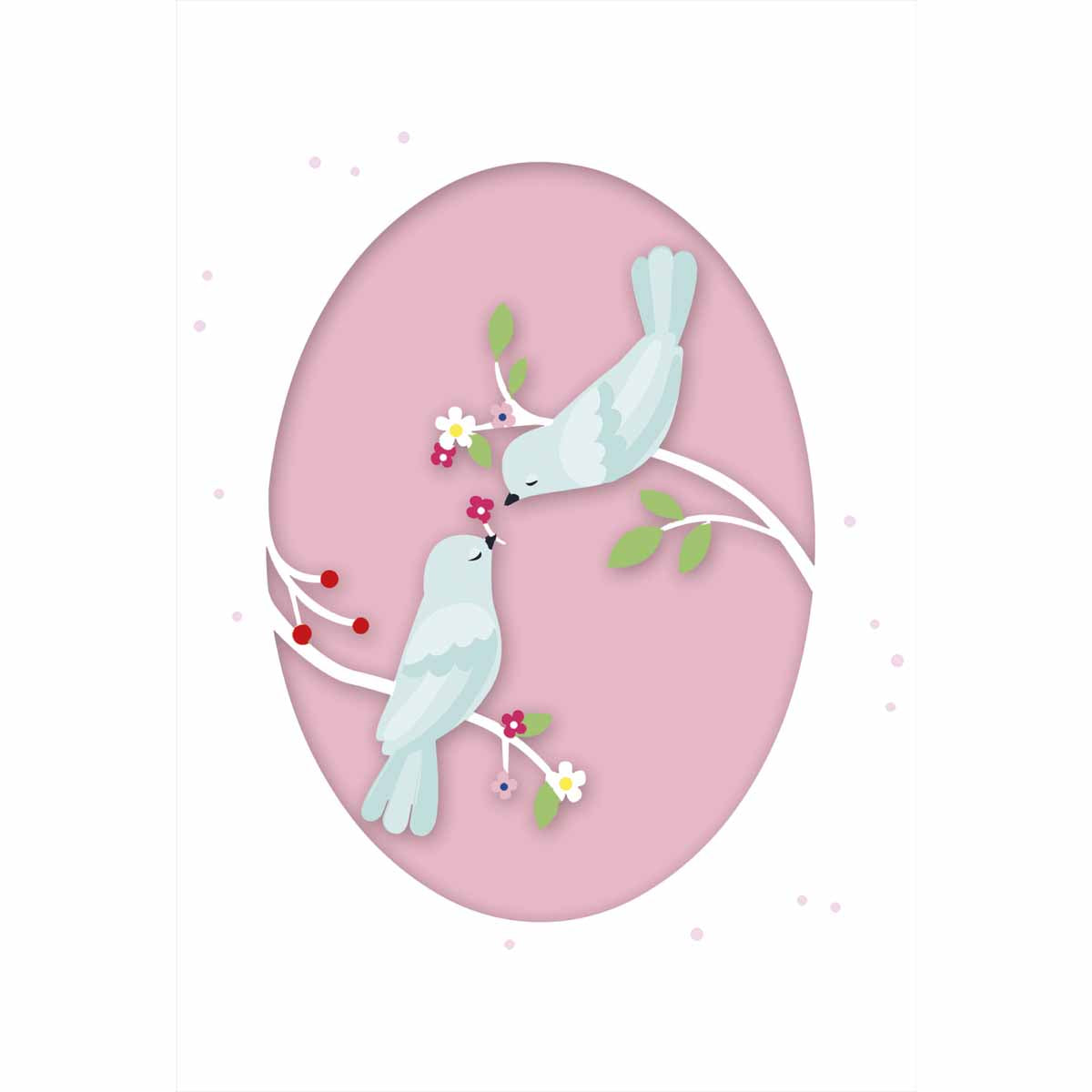 Tarjeta de felicitación - Pareja de pájaros
