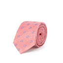 Cravate jacquard en soie Bleu et rouge / 7 cm 1