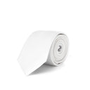 Cravate unie Blanc natté / 7 cm 1