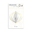 Boule en papier Blanche - Nid d'abeille blanc - Finitions paillettes dorées - Spécial Réveillon
