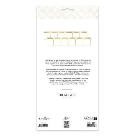 12 sachets en papier - 14,8x21 cm - Finitions blanc et or à chaud