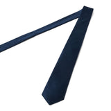 Cravate satin en soie Bleu marine / 6 cm 3