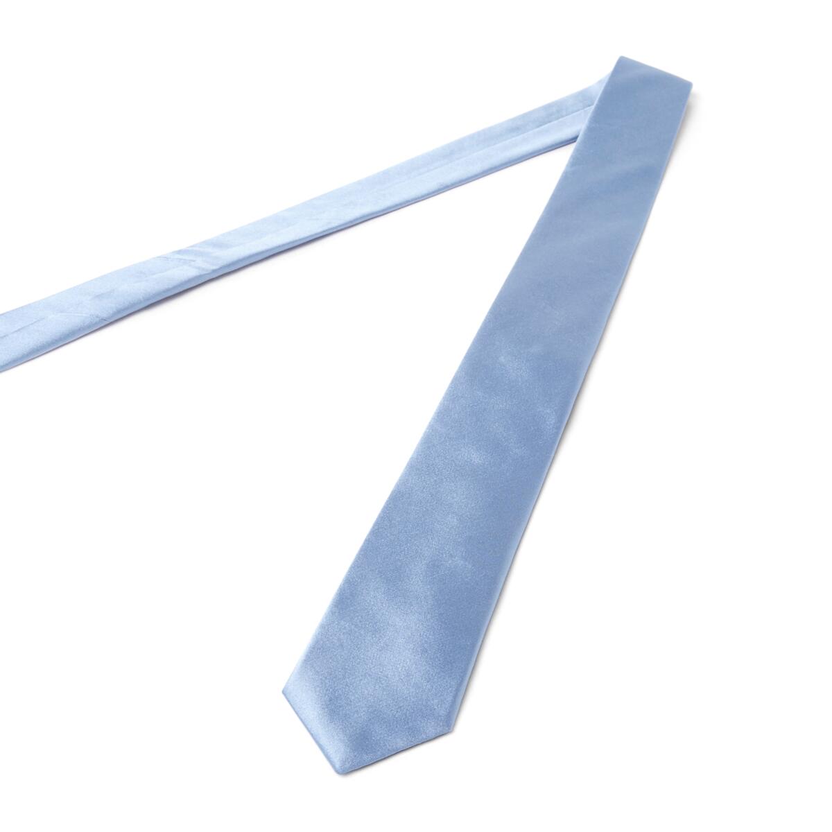 Cravate satin en soie Bleu clair / 6 cm 3