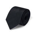 Cravate satin en soie Noir / 7.5 cm 1