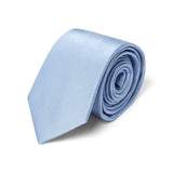 Cravate satin en soie Bleu clair / 7.5 cm 1