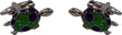 Boutons de manchettes - Tortue de mer - Vert et Violet - Homme