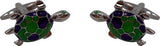 Boutons de manchettes - Tortue de mer - Vert et Violet - Homme