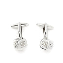 Boutons de manchettes Dès argentés 1