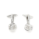 Boutons de manchettes Dès argentés 1