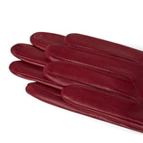 Guantes de piel táctiles para mujer - rojo