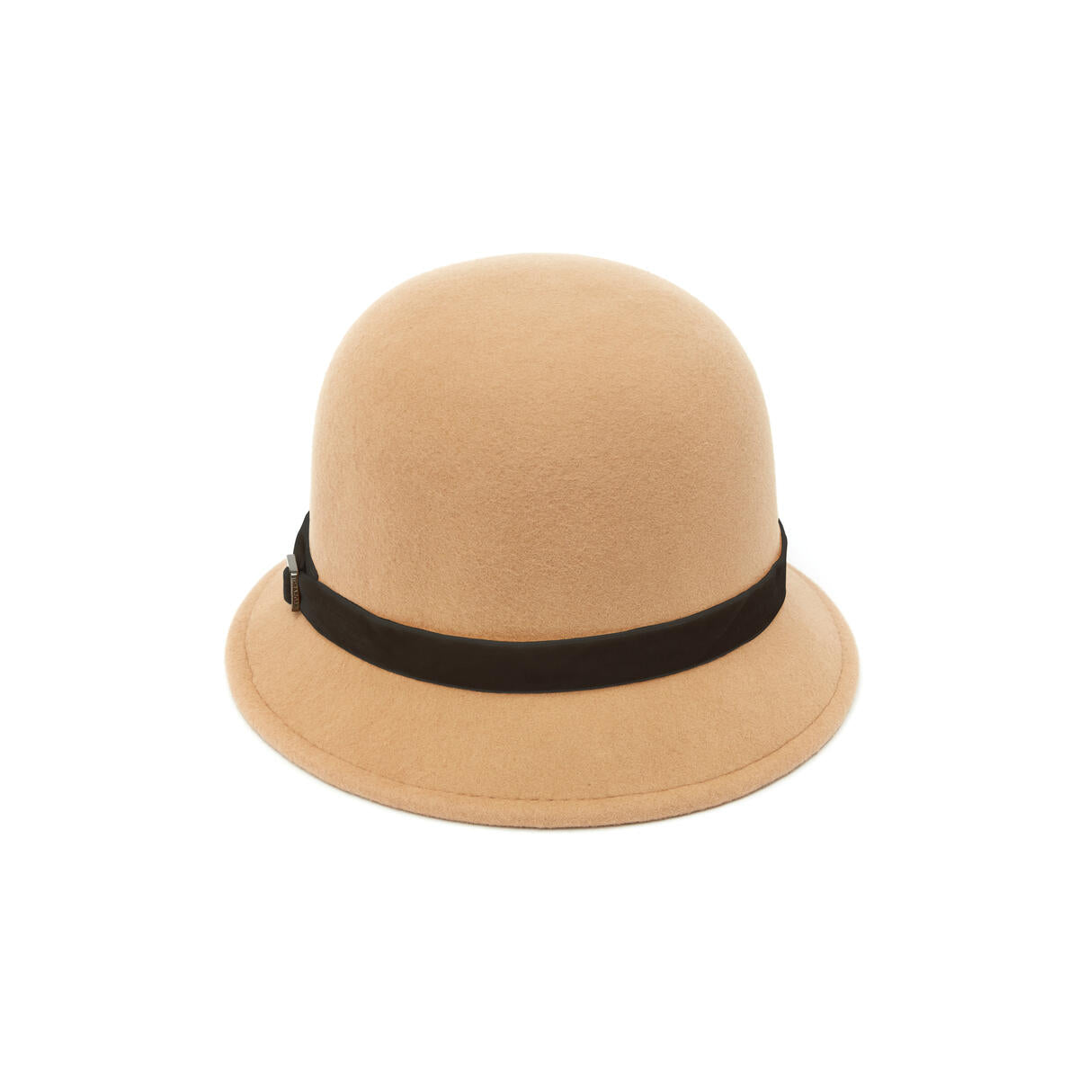 Chapeau en Laine Cloche Feutre Camel 2
