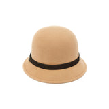 Chapeau en Laine Cloche Feutre Camel 2