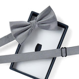 Nœud papillon twill Gris clair 3 2