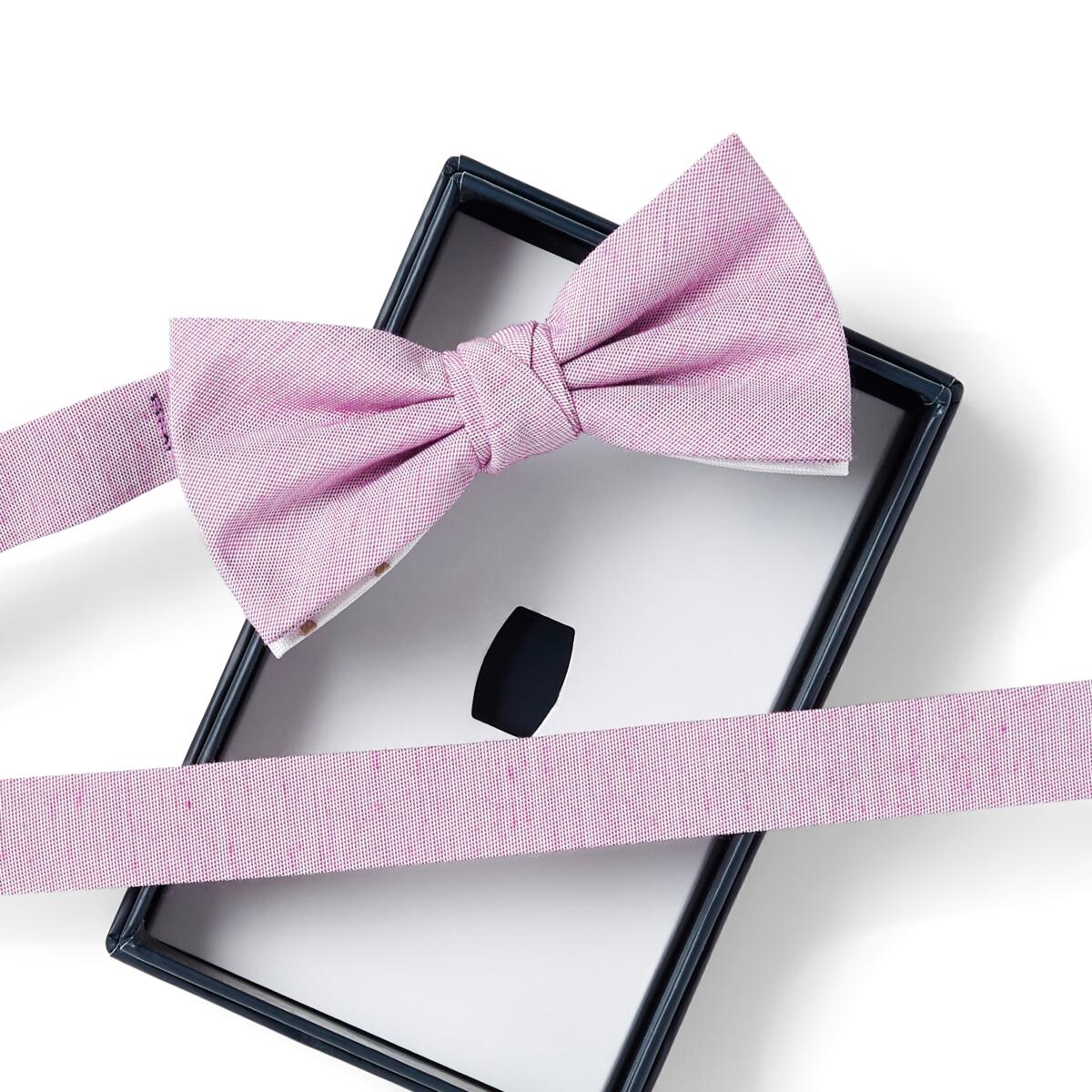 Nœud papillon denim Rose 2