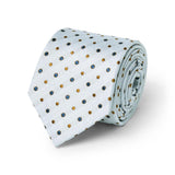 Cravate à motifs géométriques Ivoire camel pois / 7cm 1