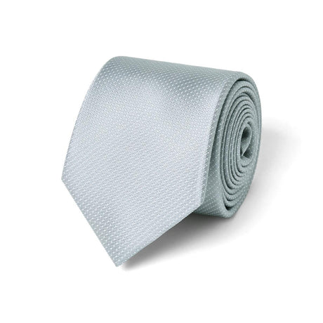 Cravate texturée en soie Gris clair / 7.5 cm 1