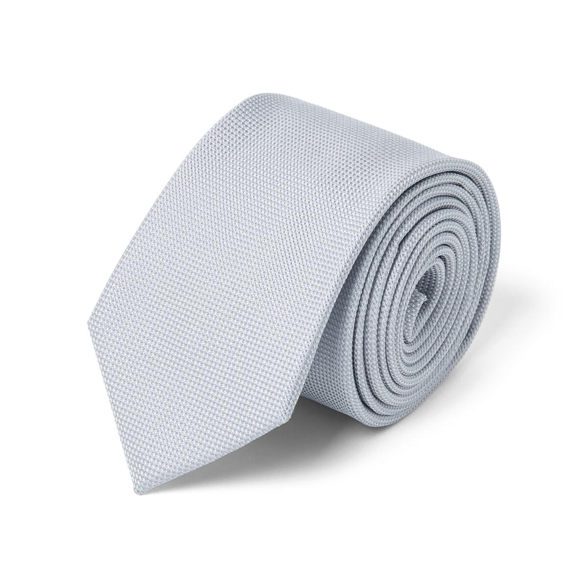 Cravate unie Gris natté / 7,5 cm 1