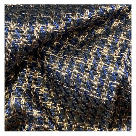 Cravate soie à motif Marine pied de poule 1