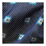 Cravate soie à motif Bleu & bleu clair 1