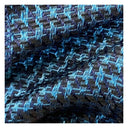 Cravate soie à motif Turquoise pied de poule 1