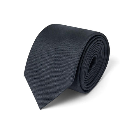 Cravate twill en soie Noir / 6 cm 1