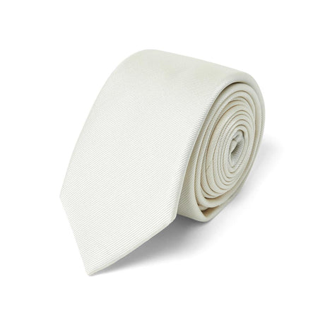 Cravate twill en soie Crème / 6 cm 1