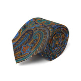 Cravate twill en soie Or Paisley / 6 cm 1