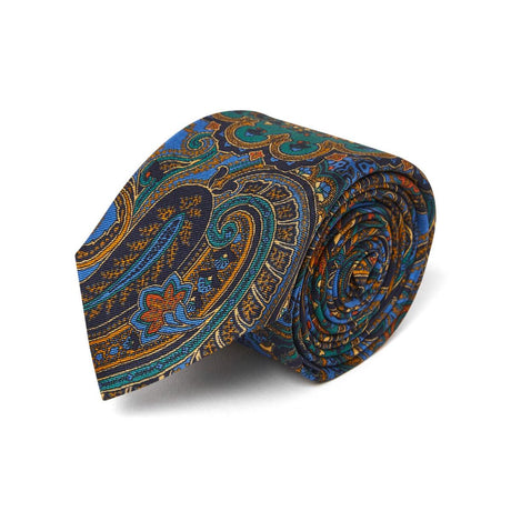 Cravate twill en soie Or Paisley / 6 cm 1