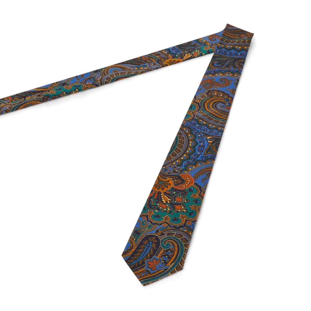 Cravate twill en soie Or Paisley / 6 cm 3