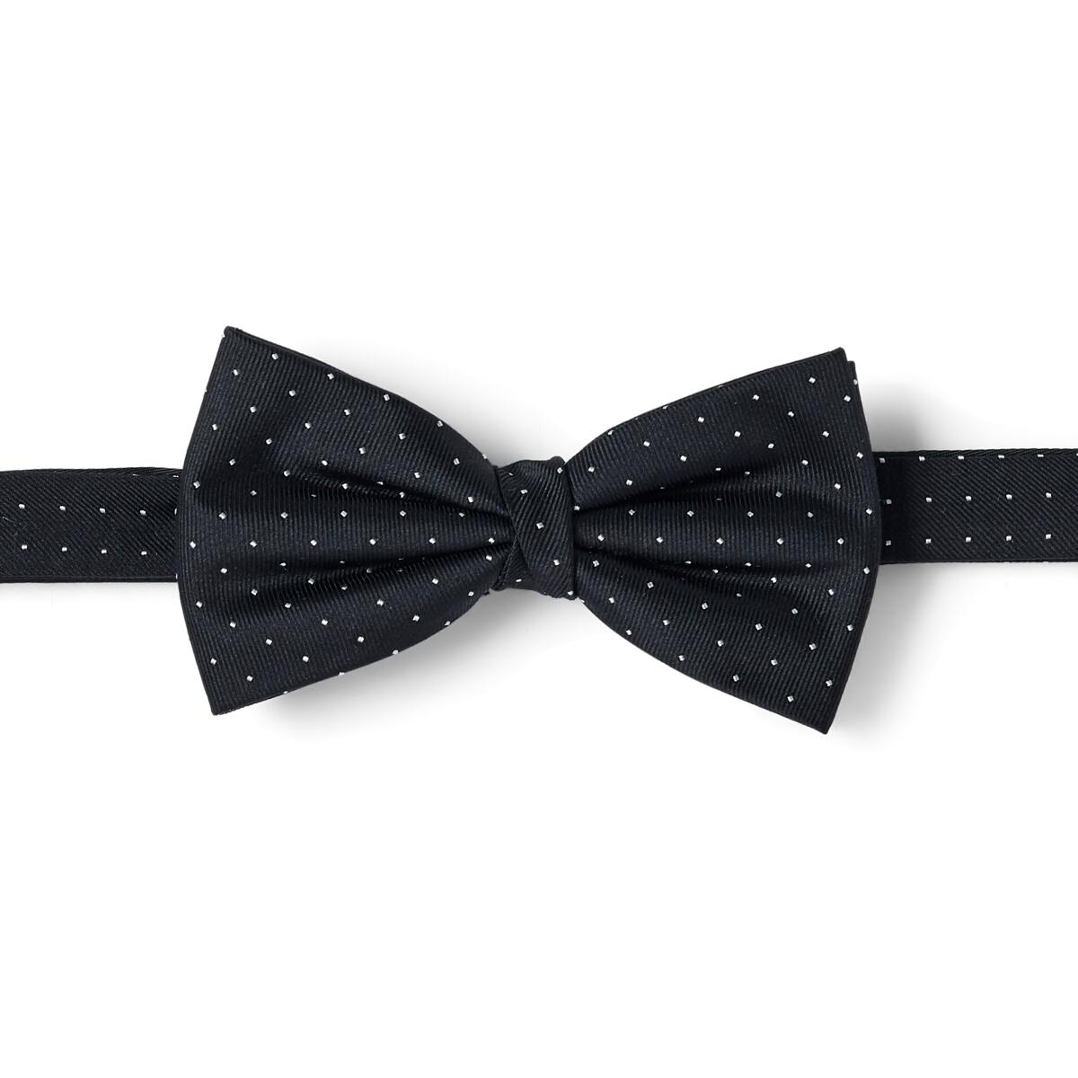 Nœud papillon à motif Noir à pois 1