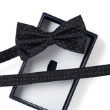 Nœud papillon à motif Noir à pois 2