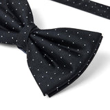 Nœud papillon à motif Noir à pois 3