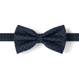 Nœud papillon à motif Bleu marine à pois 1