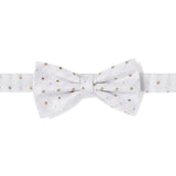 Nœud papillon à motif Blanc à pois 1