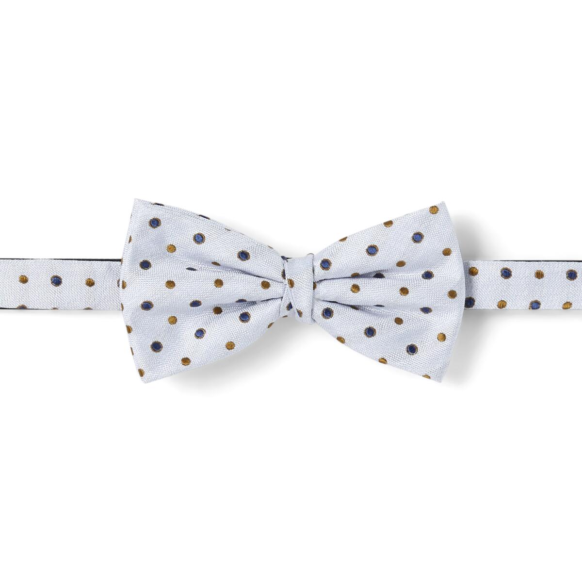 Nœud papillon à motif Gris à pois 1