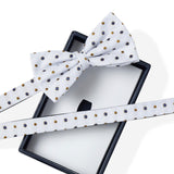 Nœud papillon à motif Gris à pois 2