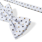 Nœud papillon à motif Gris à pois 3