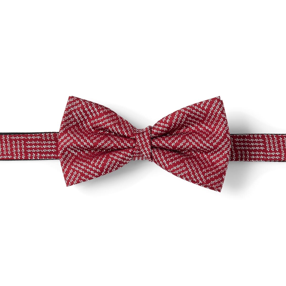 Nœud papillon à motif Rouge fil tissé 1