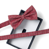 Nœud papillon à motif Rouge fil tissé 2