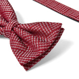 Nœud papillon à motif Rouge fil tissé 3