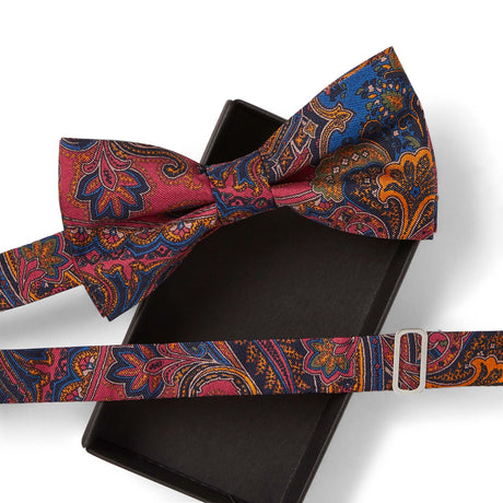 Noeud papillon Paisley bordeaux