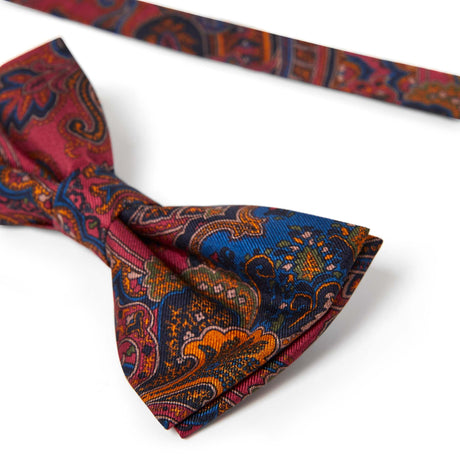 Noeud papillon Paisley bordeaux