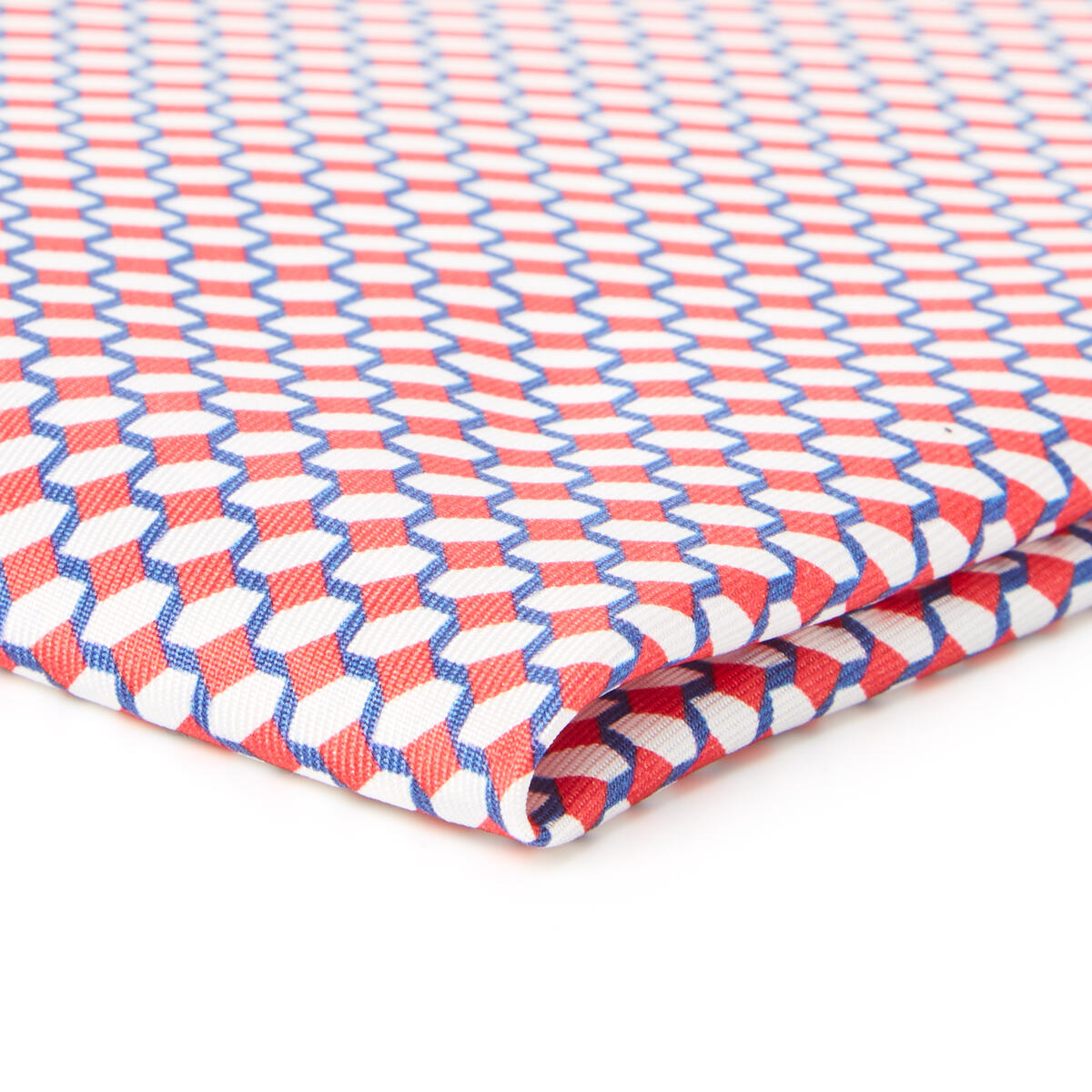 Pochette de costume twill Rouge blanc 3