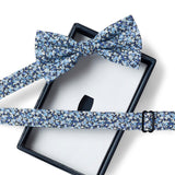 Nœud papillon à motif Bleu liberty 2