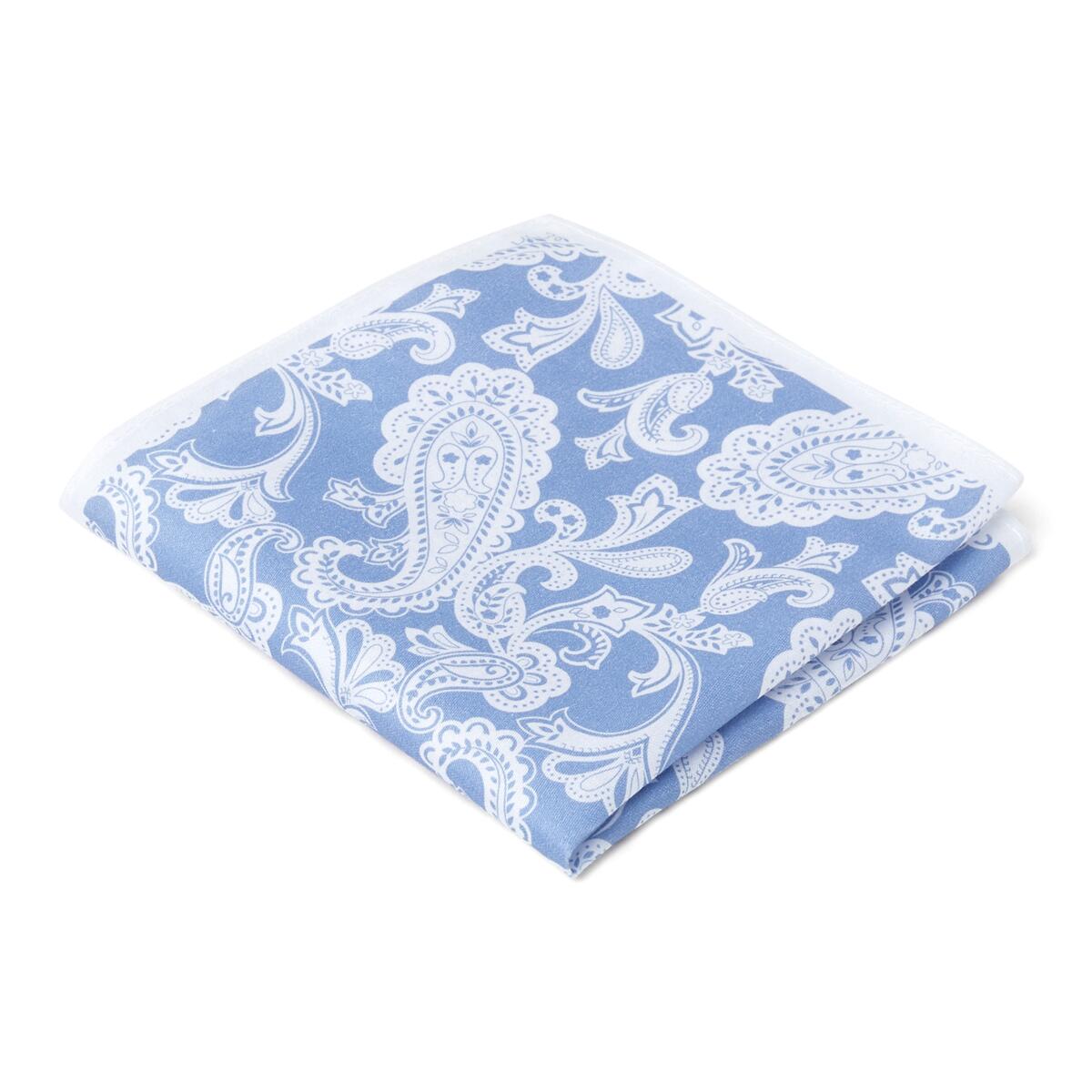 Pochette de costume en coton Bleu ciel 2